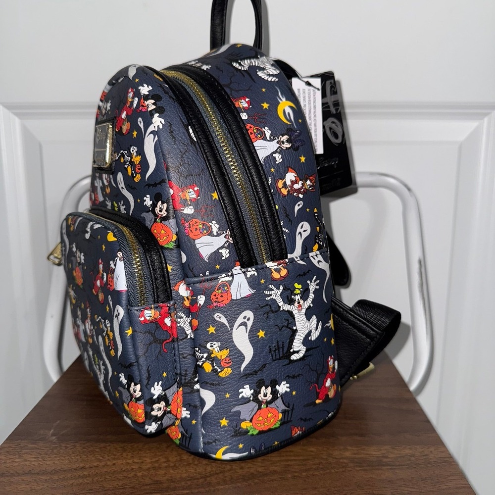 Mickey and Friends Not So Scary AOP Loungefly Backpack - Picture 4 of 6